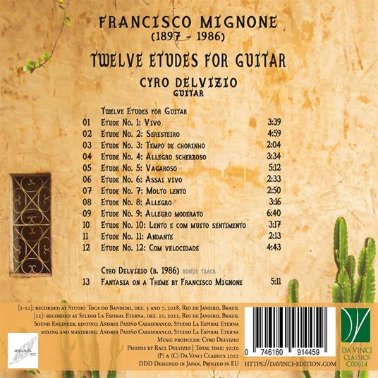 12 Studies In 6 Strings - CD Audio di Francisco Mignone,Cyro Delvizio - 2