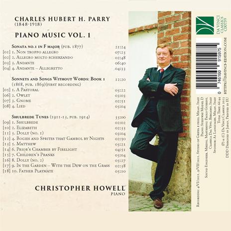 Piano Music Vol.1 - CD Audio di Charles Hubert Parry,Christopher Howell - 2