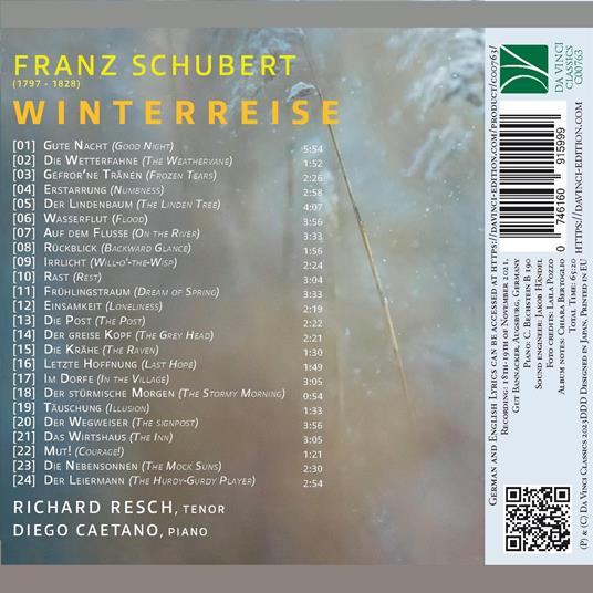 Winterreise D911 - CD Audio di Franz Schubert,Richard Resch - 2