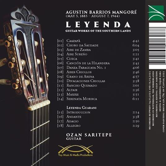 Leyenda, Guitar - CD Audio di Agustin Barrios Mangoré,Ozan Saritepe - 2