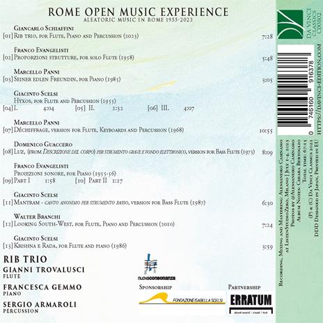 Rome Open Music Experience. Aleatoric Music in Rome 1955-2003 - CD Audio di Rib Trio - 2