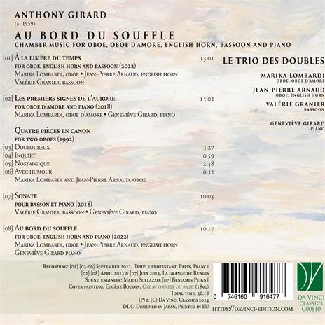 Au Bord du Souffle - CD Audio di Marika Lombardi,Anthony Girard - 2