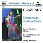 Masquerade musiche di scena - CD Audio di Alexander Glazunov,Russian Philharmonic Orchestra,Dmitri Yablonsky