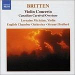 Concerto per violino - Canadian Carnival - Mont Juic - CD Audio di Benjamin Britten,English Chamber Orchestra,Steuart Bedford,Lorraine McAslan
