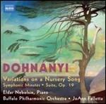 Variazioni su un canto per bambini - Suite in Fa diesis minore - Minuti sinfonici - CD Audio di Erno Dohnanyi,Eldar Nebolsin,JoAnn Falletta,Buffalo Philharmonic Orchestra