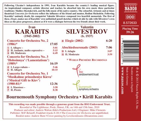 Concerti per Orchestra n.1 - Omaggio Musicale a Kiev n.2, n.3 - Lamentazioni - CD Audio di Ivan Karabits - 2