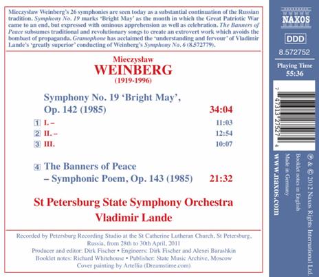 Sinfonia n.19, Radioso Maggio Op.142, I Vessilli Della Pace Op.143 - CD Audio di Mieczyslaw Weinberg - 2