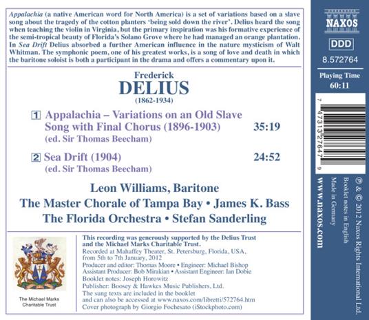 Appalachia - Sea Drift - CD Audio di Frederick Delius - 2