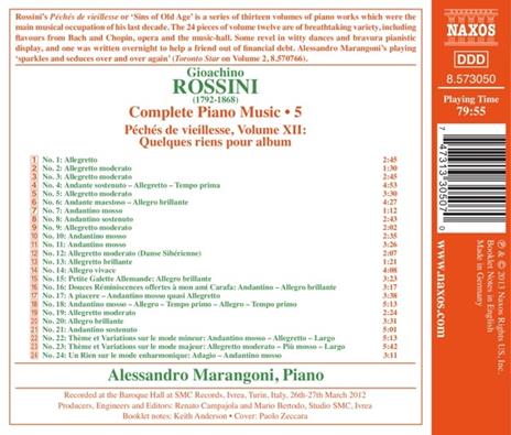 Opere per pianoforte vol.5 - CD Audio di Gioachino Rossini - 2