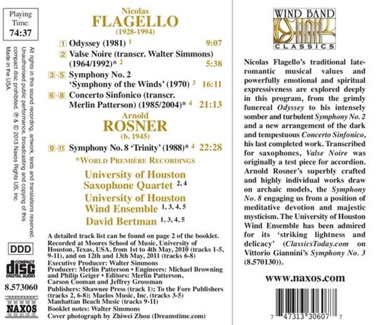 Sinfonia n.2 Symphony of the Winds - CD Audio di Nicolas Flagello - 2