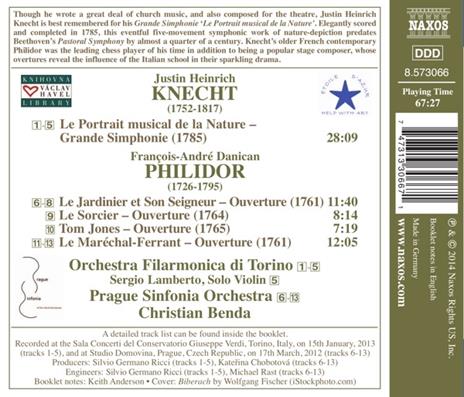 Le portrait musical de la nature / Ouvertures - CD Audio di Christian Benda,François-André Danican Philidor,Julius Heinrich Knecht - 2