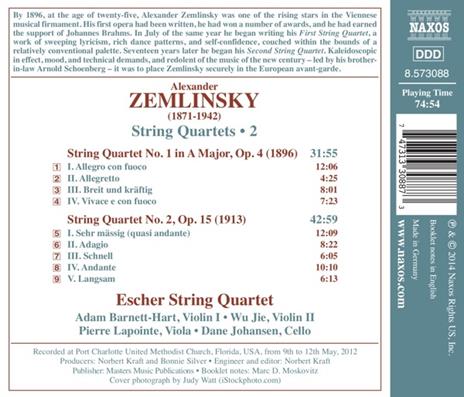 Quartetti per archi vol.2 - CD Audio di Alexander Von Zemlinsky - 2