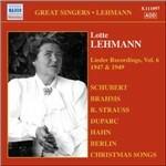 Lieder Recordings vol.6 1947, 1949 - CD Audio di Lotte Lehmann