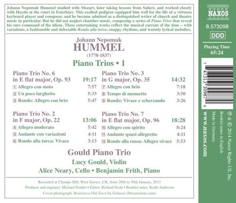 Trii per archi e pianoforte - CD Audio di Johann Nepomuk Hummel - 2