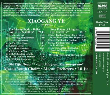 Suite da The Macau Bride - Four Poems of Lingnan - CD Audio di Xiaogang Ye - 2