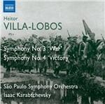 Symphony No.3 & 4 - CD Audio di Heitor Villa-Lobos