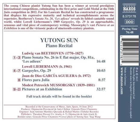 Piano Recital - CD Audio di Yutong Sun - 2