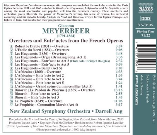 Ouvertures e entr'acte da opere - CD Audio di Giacomo Meyerbeer - 2