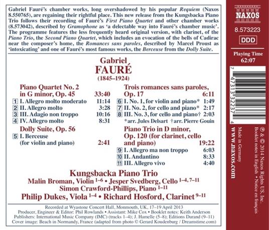 Opere cameristiche - CD Audio di Gabriel Fauré - 2