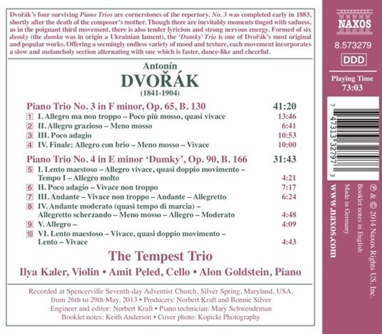 Trii per archi e pianoforte vol.1 - CD Audio di Antonin Dvorak - 2