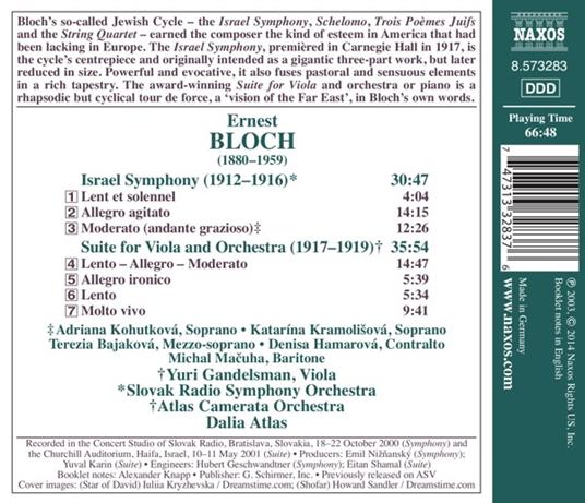 Opere Orchestrali vol.4 - CD Audio di Ernest Bloch - 2