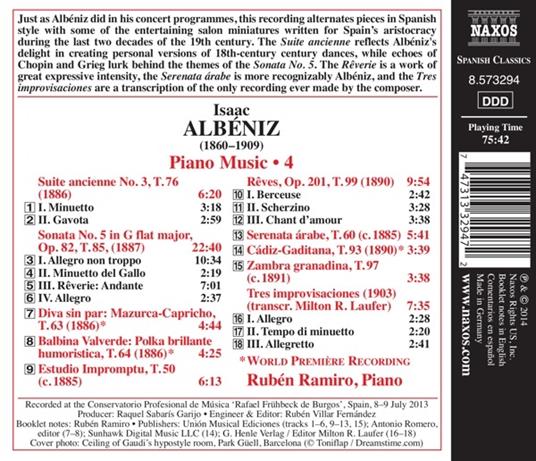 Opere per pianoforte vol.4 - CD Audio di Isaac Albéniz - 2