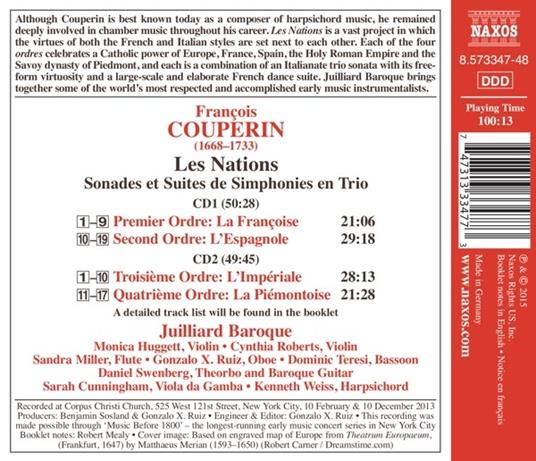Les nations - CD Audio di François Couperin,Juilliard Ensemble - 2
