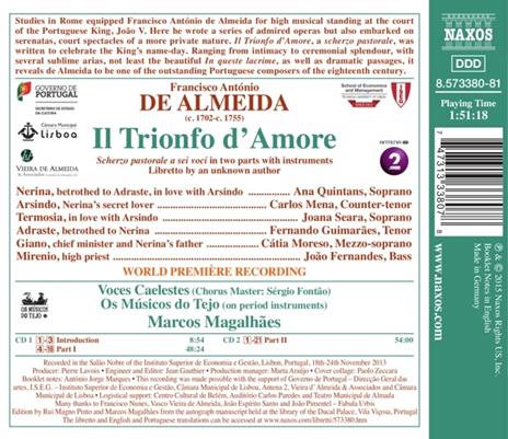 Il trionfo d'Amore - CD Audio di Francisco Antonio de Almeida - 2