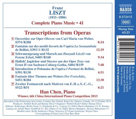 Opere per Pianoforte vol.41 - Trascrizioni Operistiche - CD Audio di Franz Liszt - 2