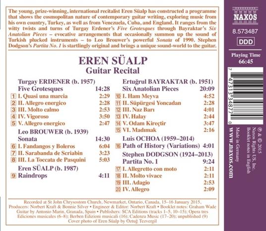 Opere per chitarra - CD Audio di Eren Süalp - 2