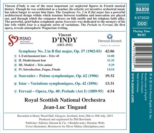 Sinfonia n.2 - Souvenir op.62 - CD Audio di Vincent D'Indy - 2