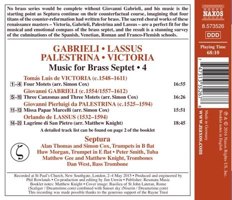 Music for Brass Septet vol.4 - CD Audio di Septura - 2