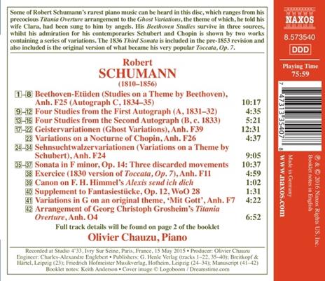 Studi su un tema di Beethoven - Geistervariationen - Variazioni su un tema di Schubert - CD Audio di Robert Schumann - 2