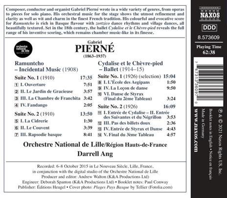 Ramuntcho Suites Nos. 1 and 2 - CD Audio di Orchestre National de Lille,Gabriel Pierné - 2