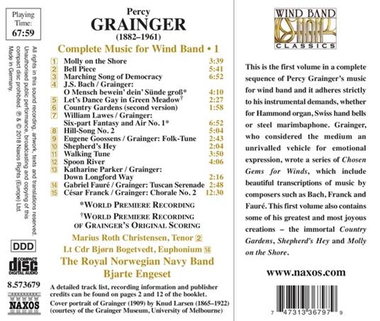 Musica per orchestra di fiati vol.1 - CD Audio di Percy Grainger,Bjarte Engeset - 2