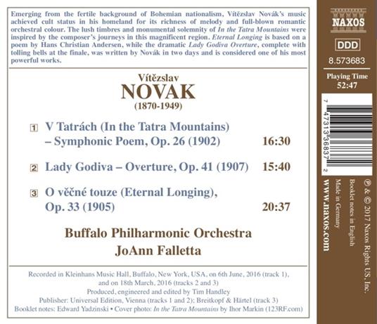 V Tatrách (In the Tatra Mountains) - CD Audio di Vitezslav Novak,JoAnn Falletta,Buffalo Philharmonic Orchestra - 2