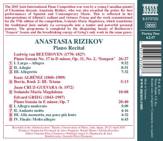 Piano Recital - CD Audio di Anastasia Rizikov - 2
