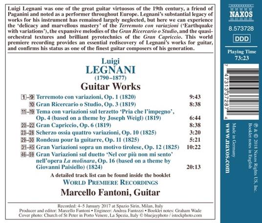 Opere per chitarra - CD Audio di Luigi Legnani,Marcello Fantoni - 2