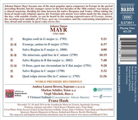 Mottetti veneziani - CD Audio di Johann Simon Mayr,Franz Hauk - 2