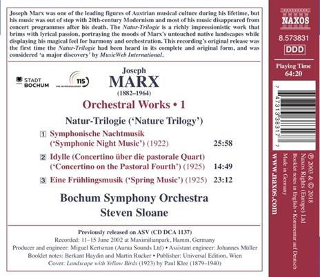Musica orchestrale completa vol.1 - CD Audio di Joseph Marx,Bochumer Symphoniker - 2