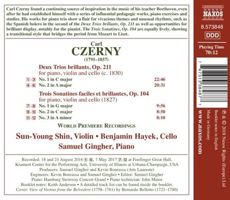Deux trios brillants op.211 - Trois sonatines faciles et brillante op.104 - CD Audio di Carl Czerny - 2