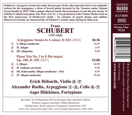 Piano Trio N.2 - Arpeggione Sonata - CD Audio di Franz Schubert,Alexander Rudin - 2