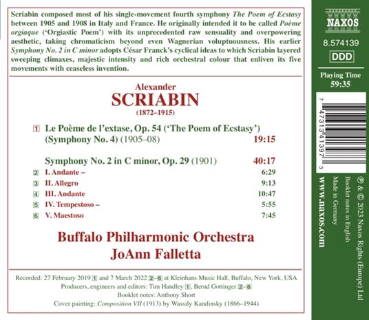 The Poem of Ecstasy - CD Audio di Alexander Scriabin,Buffalo Philharmonic Orchestra - 2