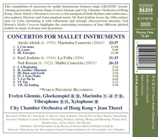 Concertos for Mallet Instruments - CD Audio di Evelyn Glennie - 2