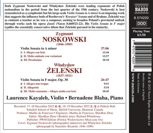 Violin Sonatas - CD Audio di Zygmunt Noskowski - 2