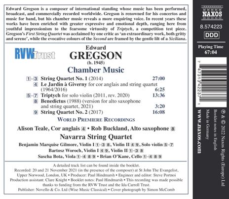 Chamber Music - CD Audio di Edward Gregson - 2