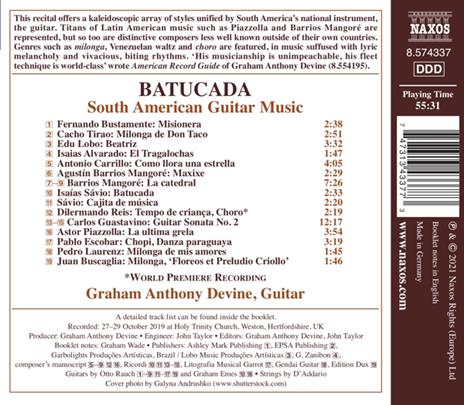 Batucada. South America Guitar Music - CD Audio di Graham Anthony Devine - 2