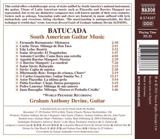 Batucada. South America Guitar Music - CD Audio di Graham Anthony Devine - 2