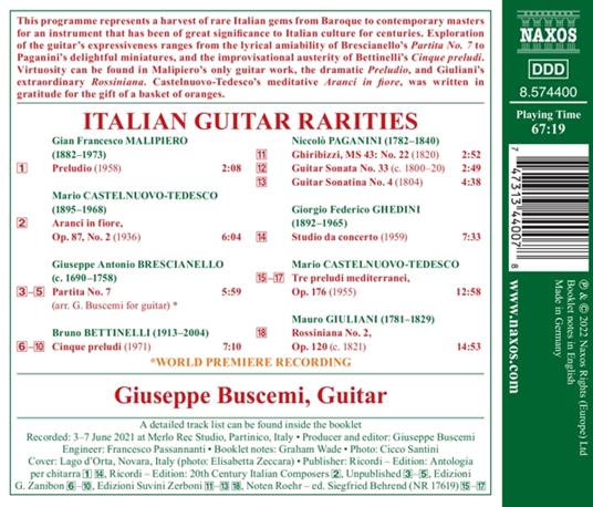 Italian Guitar Rarities CD IBS