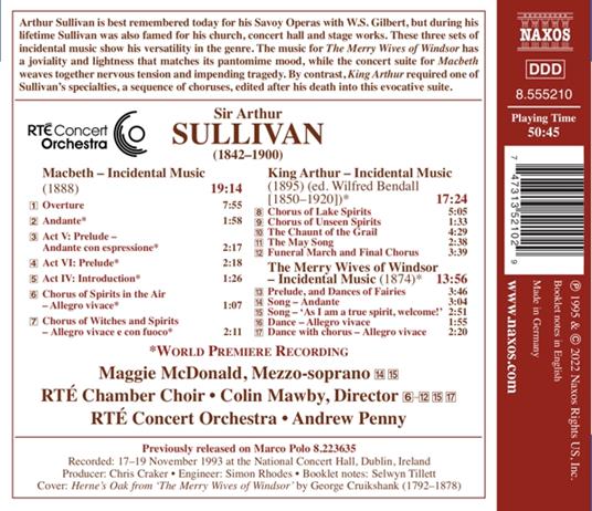 Incidental Music - CD Audio di Arthur Sullivan,Andrew Penny - 2